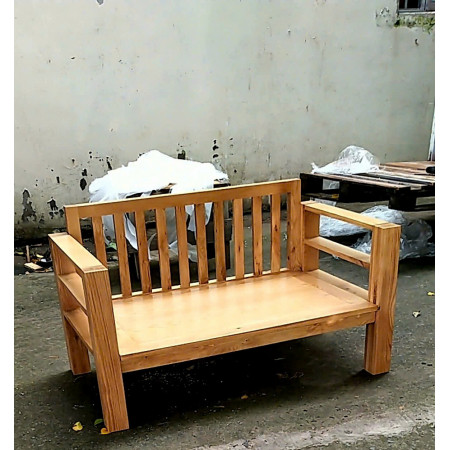 ChunKy Oak : Ghế Sofa Đôi Gỗ Sồi Kèm Nệm